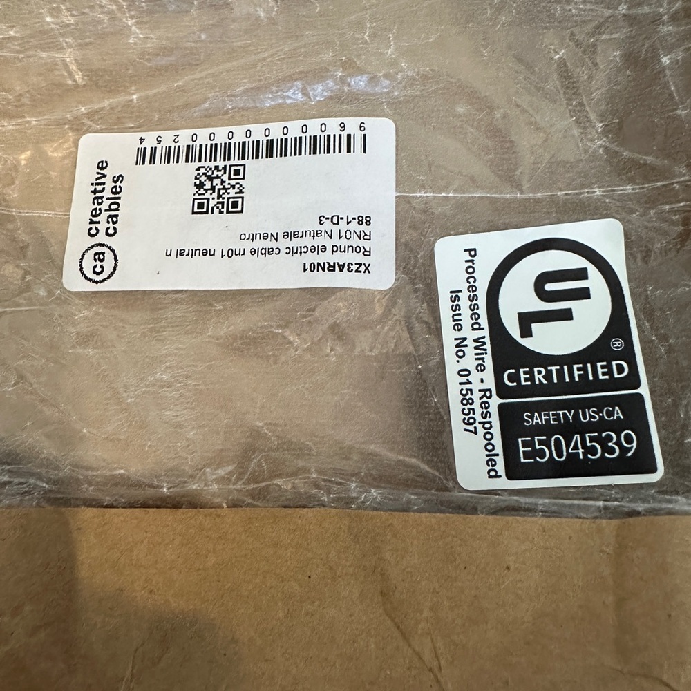 Creative Cables Round Electric Cable 20ft Neutral